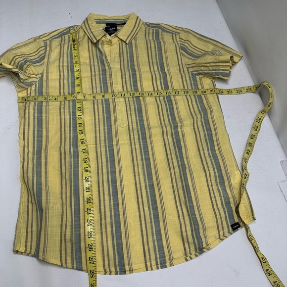 PRANA Groveland Popover Striped Yellow and blue Men's Shirt - Picture 5 of 8